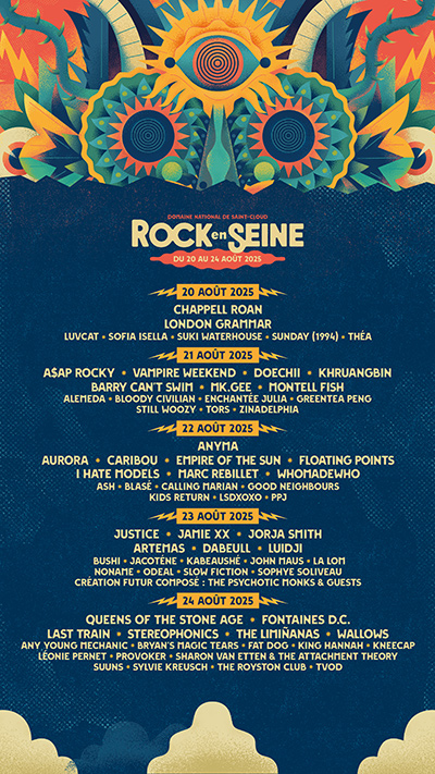 Rock en Seine 2025 : la programmation complète !